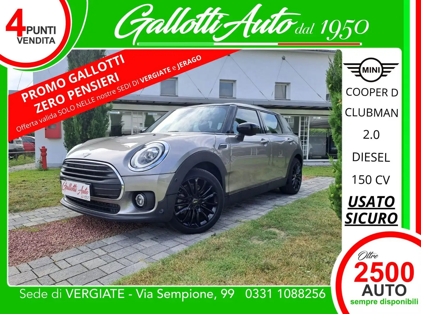 MINI Cooper D Clubman Cooper D Clubman-PROMO GALLOTTI Ø PENSIERI Szürke - 1