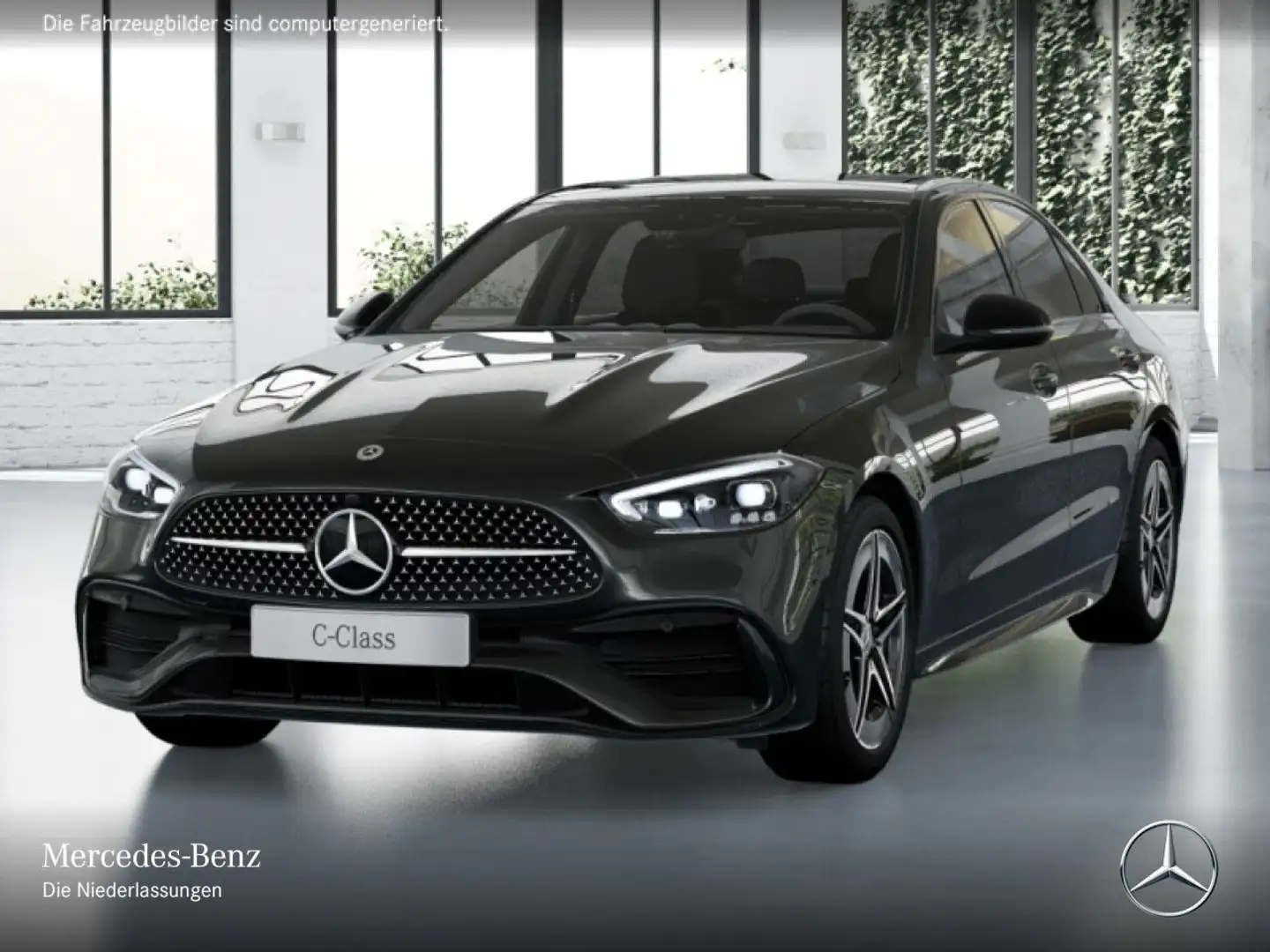 Mercedes-Benz C 200 d AMG+NIGHT+PANO+KAMERA+TOTW+KEYLESS+9G Grau - 2