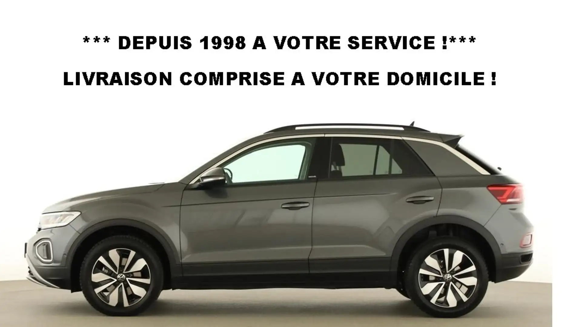 Volkswagen T-Roc 2.0 TDI 150 Move DSG Attelage livré chez vous ! Gris - 1
