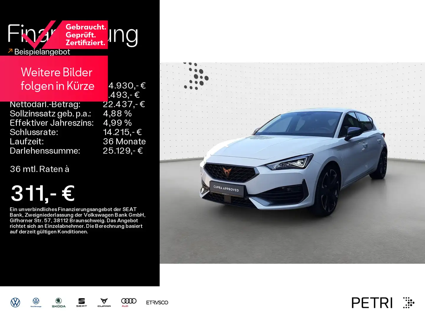 CUPRA Leon 1.4TSI e-HYBRID 180kW*NAVI*KAM*SHZ*19Zoll* Weiß - 1