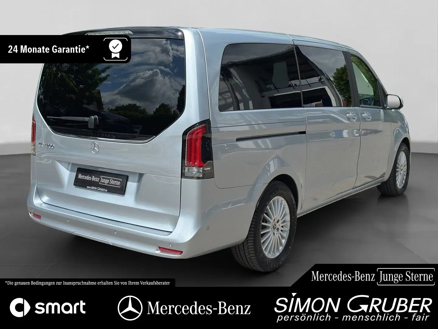 Mercedes-Benz EQV 300 Lang 2*Klima Distronic Leder 7 Sitze 360 Argent - 2