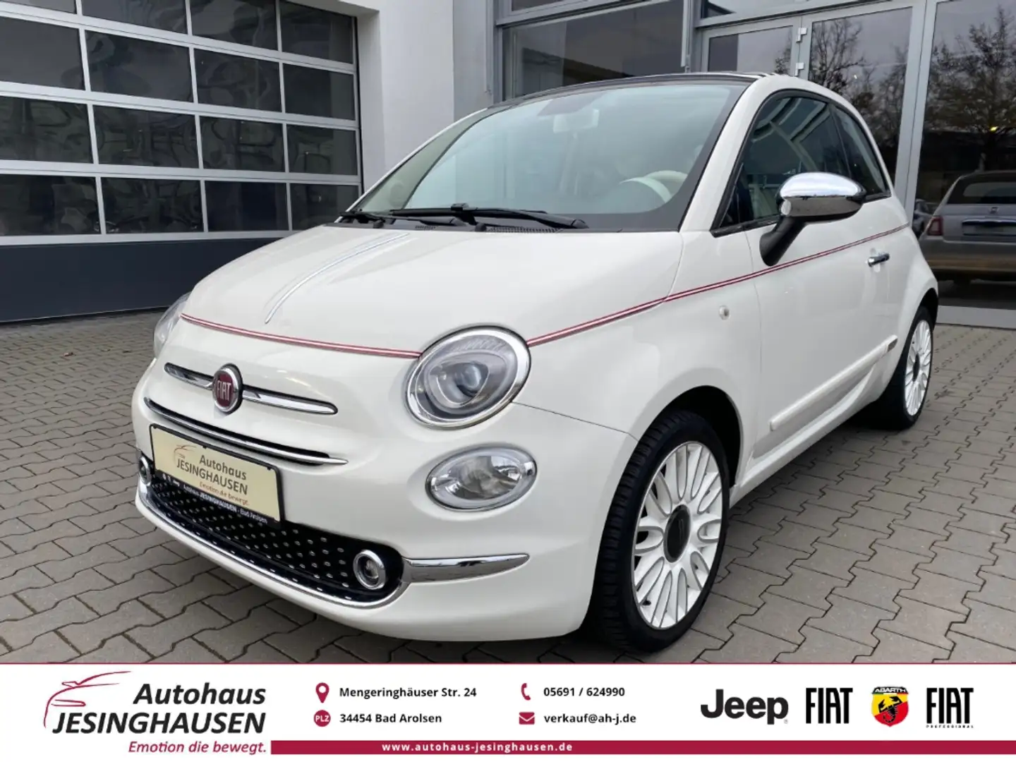 Fiat 500C DolceVita El. Verdeck Navi Digitales Cockpit Apple Weiß - 1