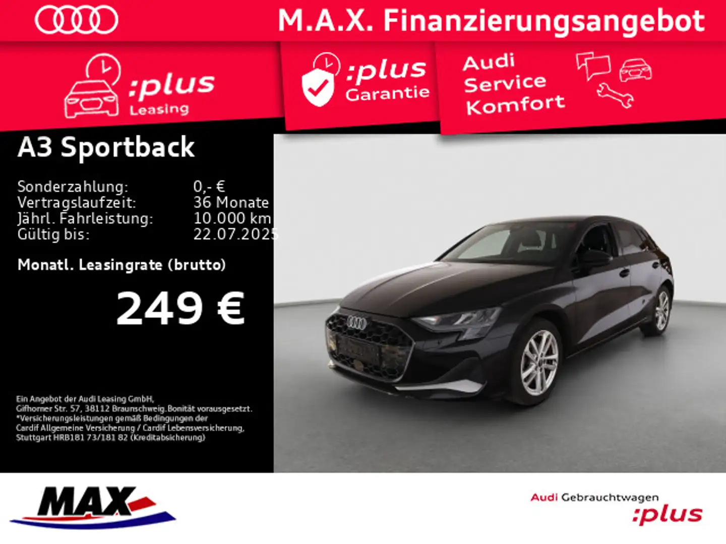 Audi A3 35 TDI ADVANCED +LED+KAMERA+HUD+VC+ Schwarz - 1