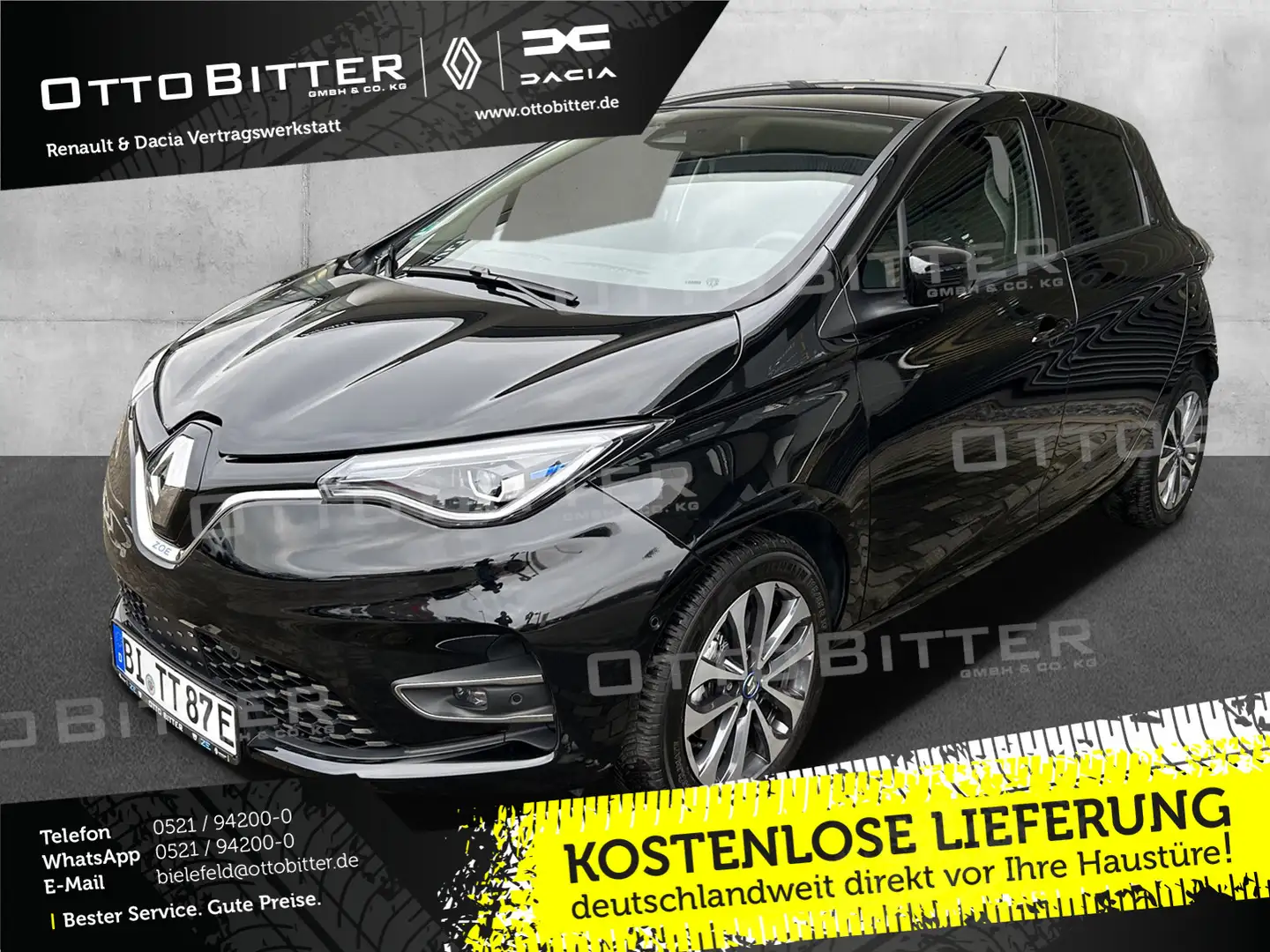 Renault ZOE INTENS R135 Batteriemiete Z.E.50 (52kWh) Schwarz - 1