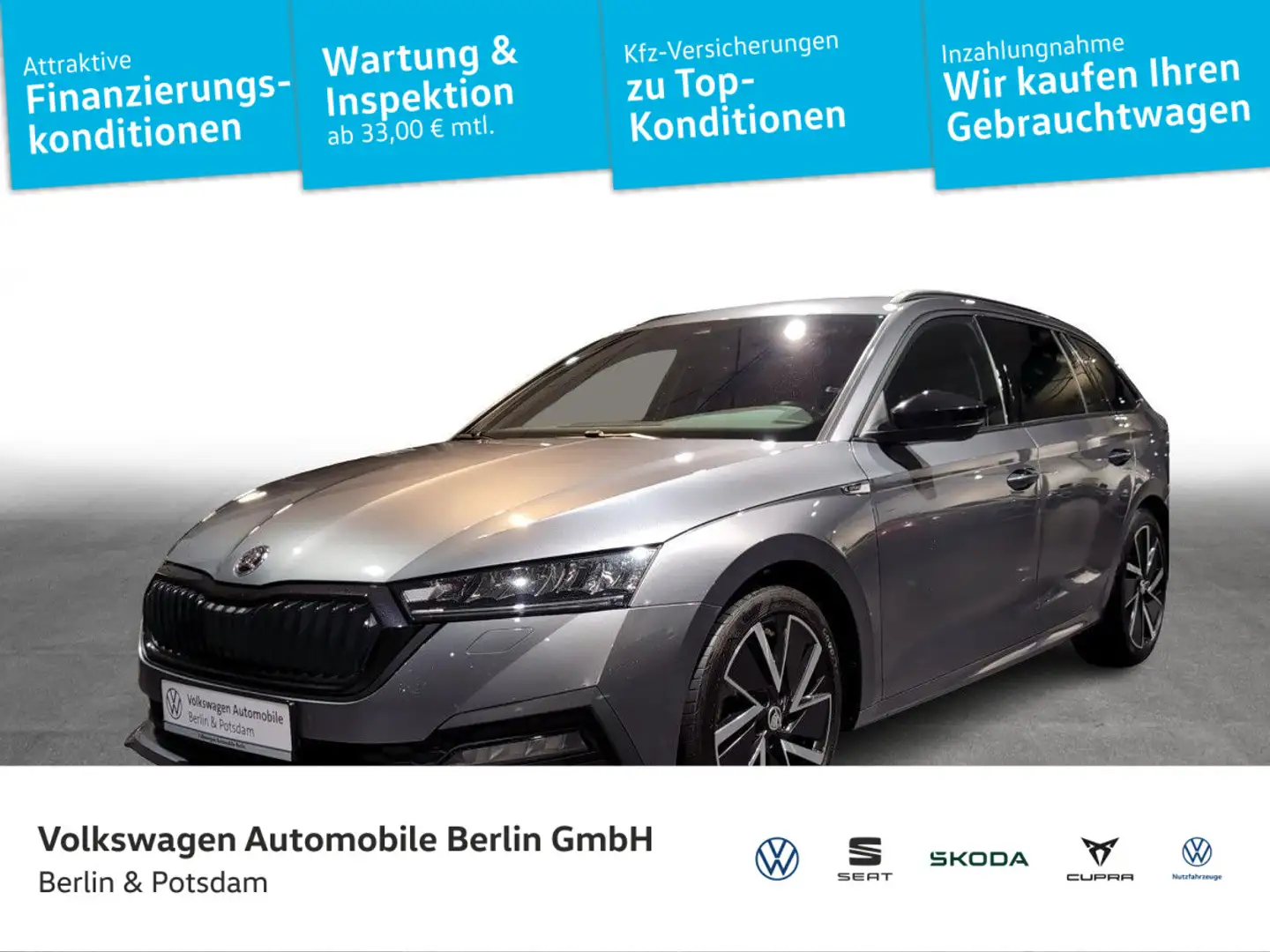 Skoda Octavia Combi 2.0TDI DSG Sportline 4x4 NAVI LED Grau - 1