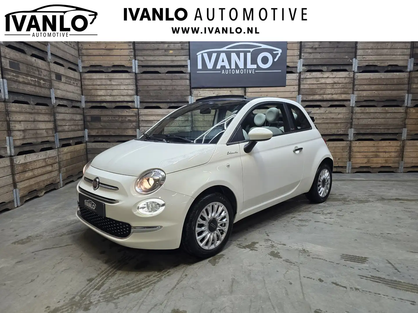 Fiat 500C 1.0 Hybrid Dolcevita Climate control leder Carplay Blanco - 1