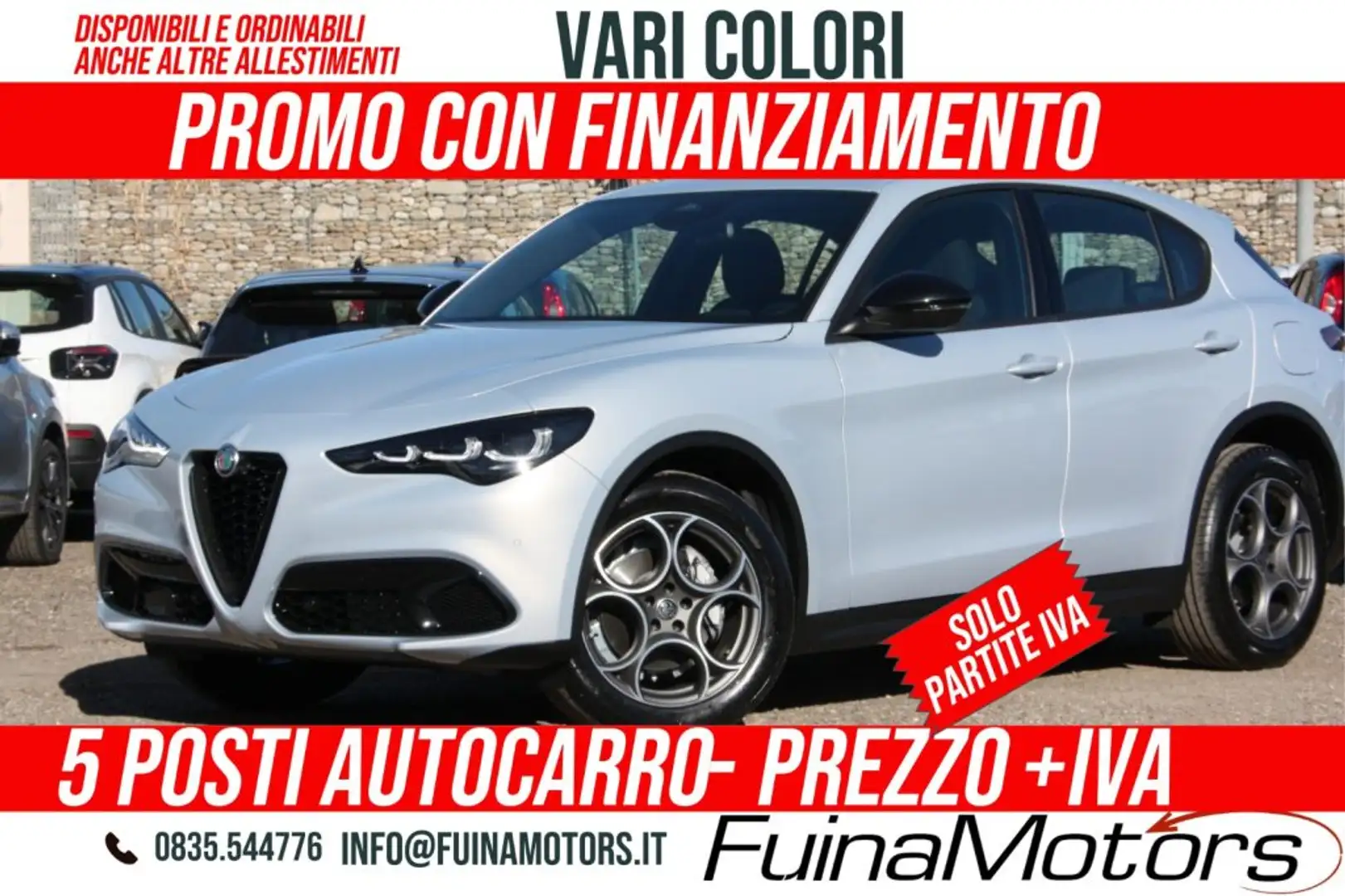 Alfa Romeo Stelvio 2.2 diesel 160 CV AT8 RWD Sprint AUTOCARRO NUOVO Grigio - 2