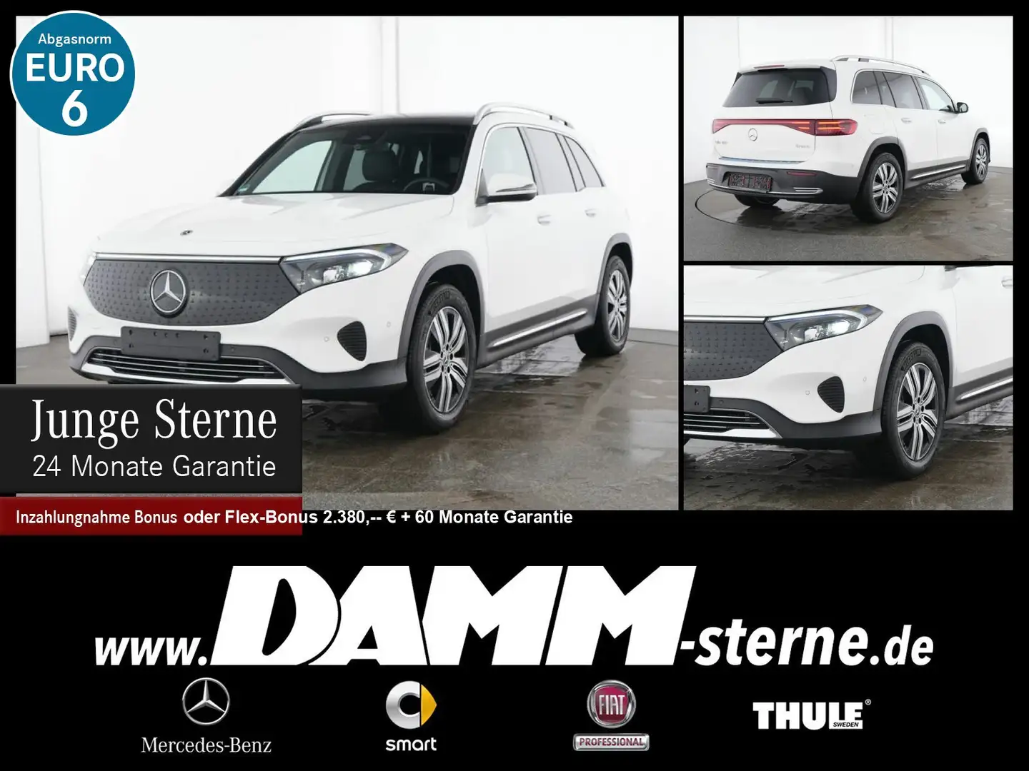 Mercedes-Benz EQB 300 EQB 300 4M Progressive Adv+/Pano/AHK/+WR+60M GA Weiß - 1