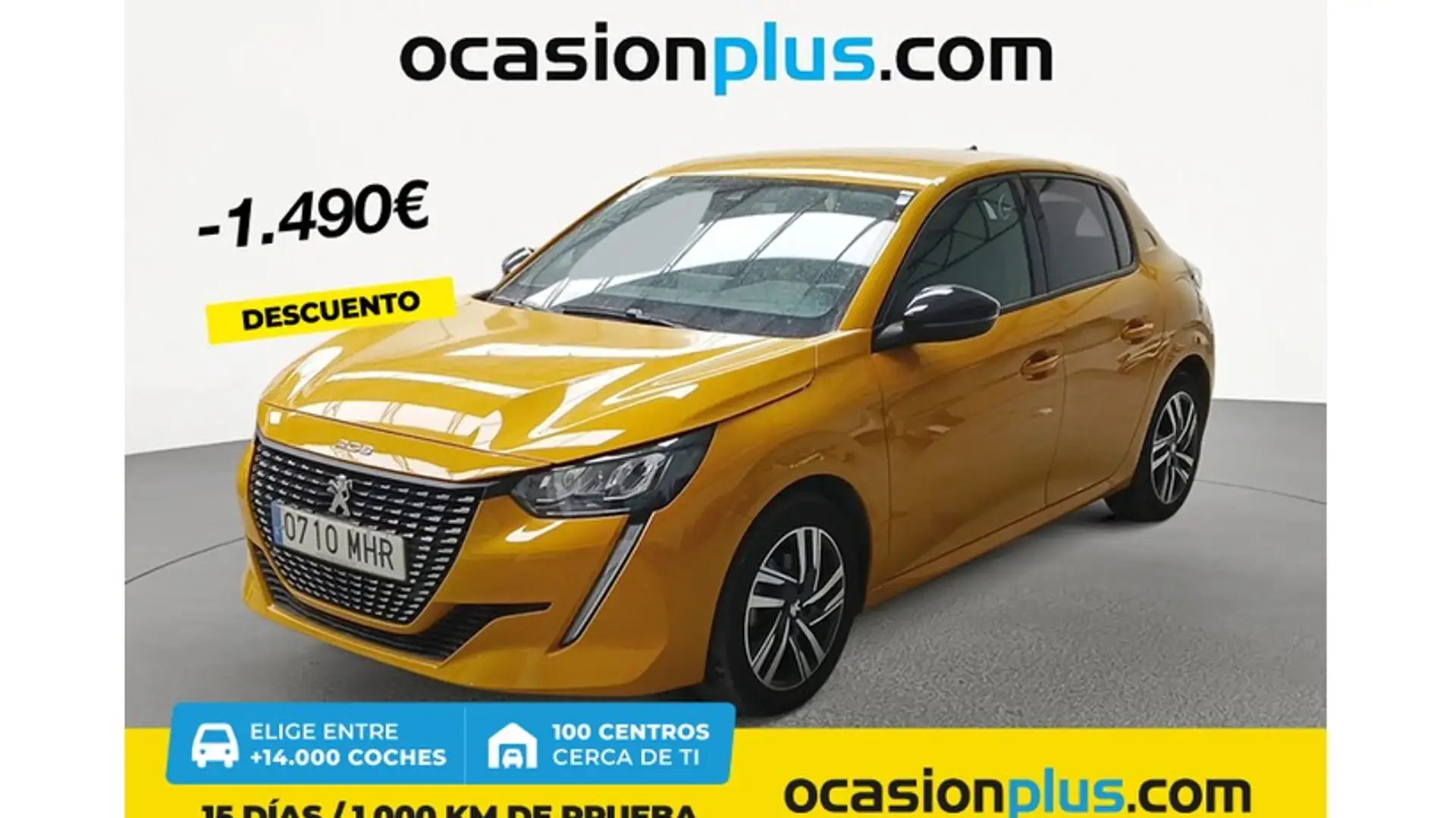 Peugeot 208 1.5 BlueHDi S&S Allure 100 Jaune - 1