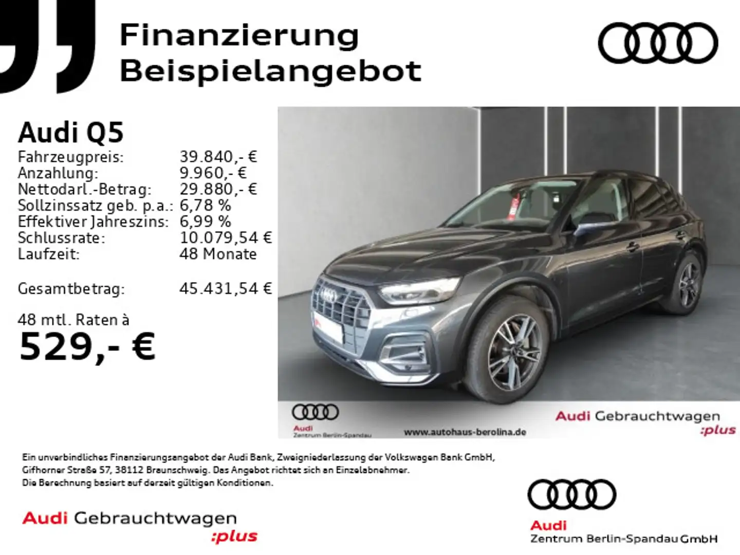 Audi Q5 50 TFSI e qu. S tronic *PANO*MATRIX*HuD*B&O* Grau - 1