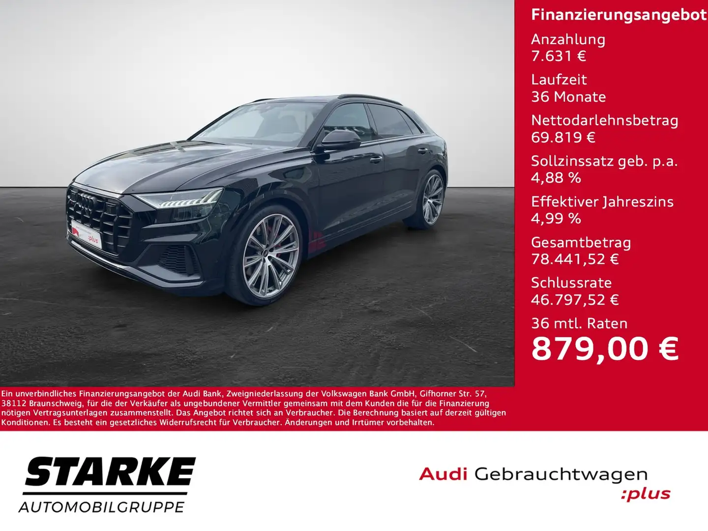 Audi SQ8 4.0 TFSI tiptronic quattro Schwarz - 1