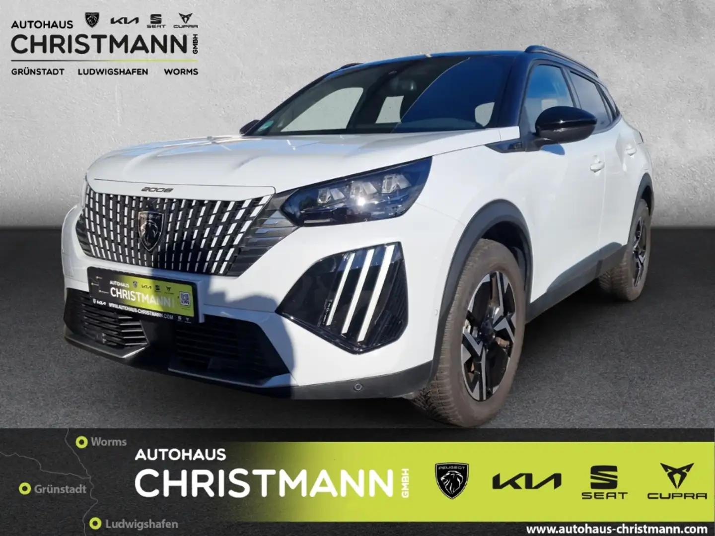 Peugeot 2008 Hybrid 136 GT *NAVI*RFK*SHZ*DAB+*MASSAGE*EL SITZ* Weiß - 1