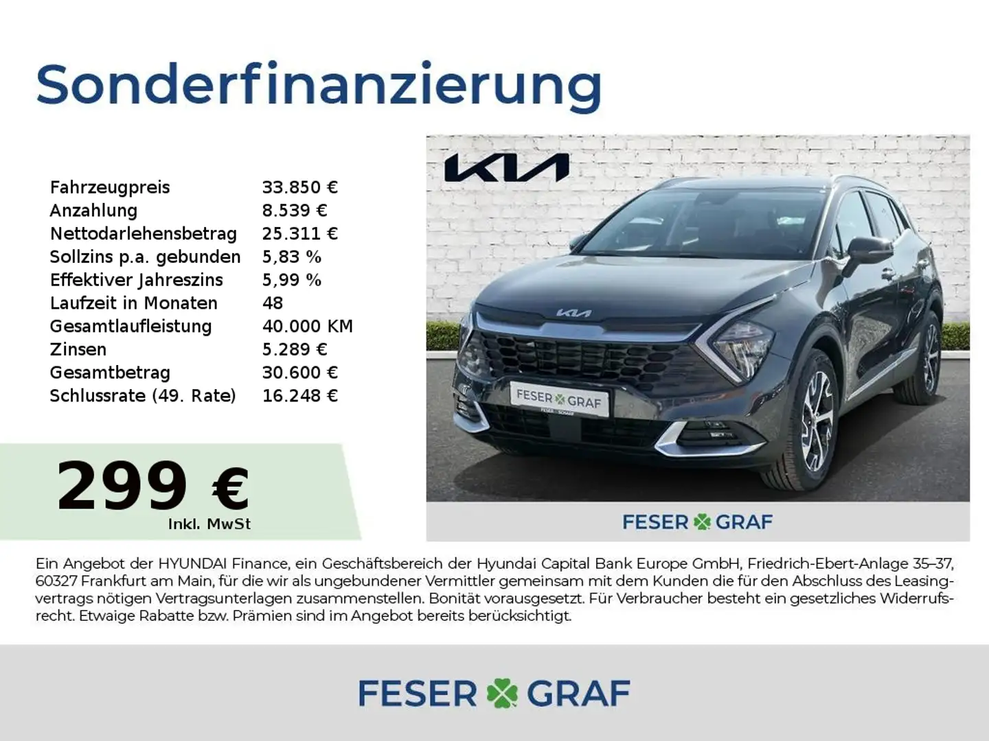 Kia Sportage 1.6T 48V 2WD DCT ULTIMATE LEDER Grau - 1