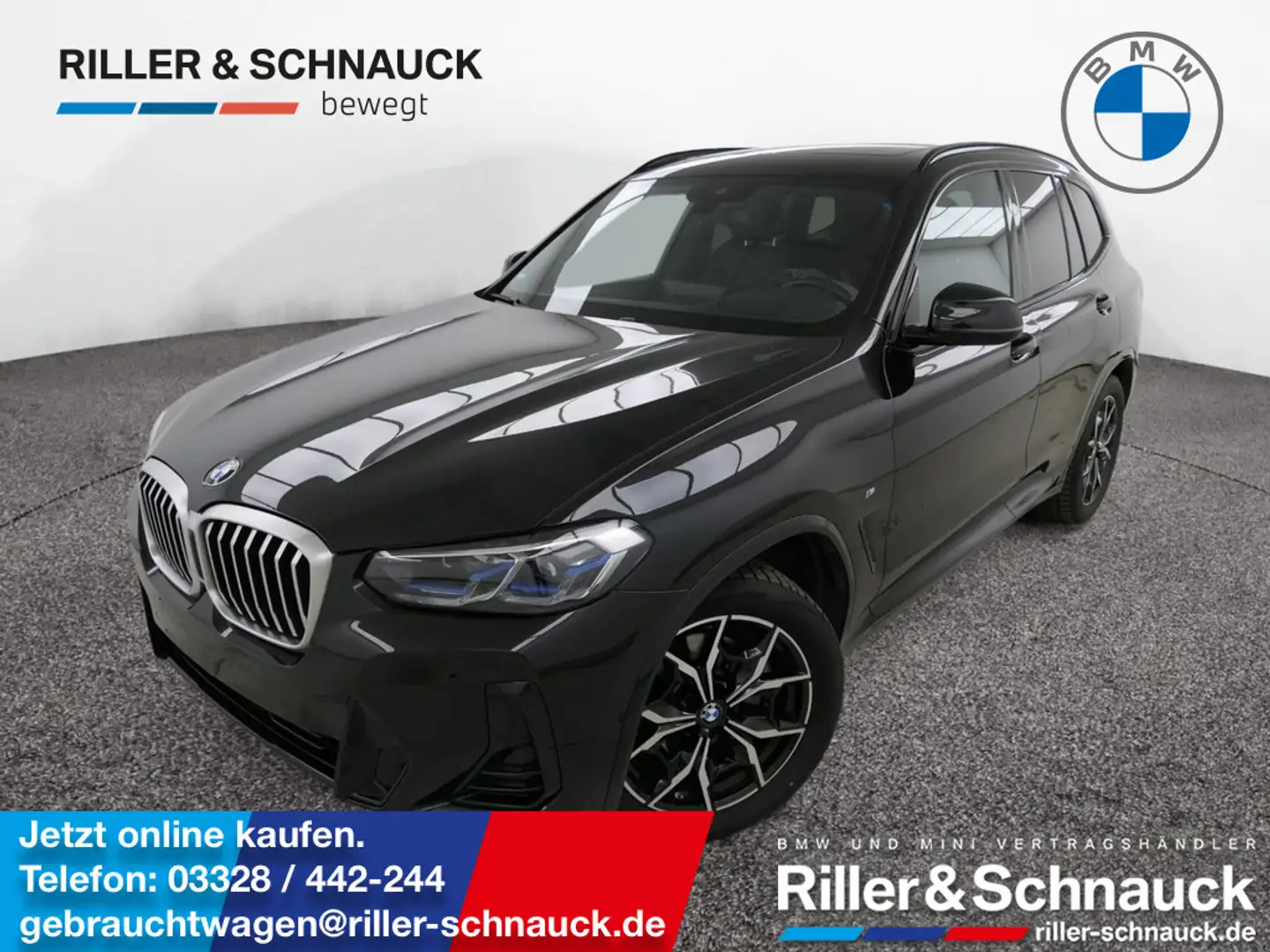 BMW X3 xDrive 20i M Sport LASER+AHK+PANO+HUD+ACC Schwarz - 1