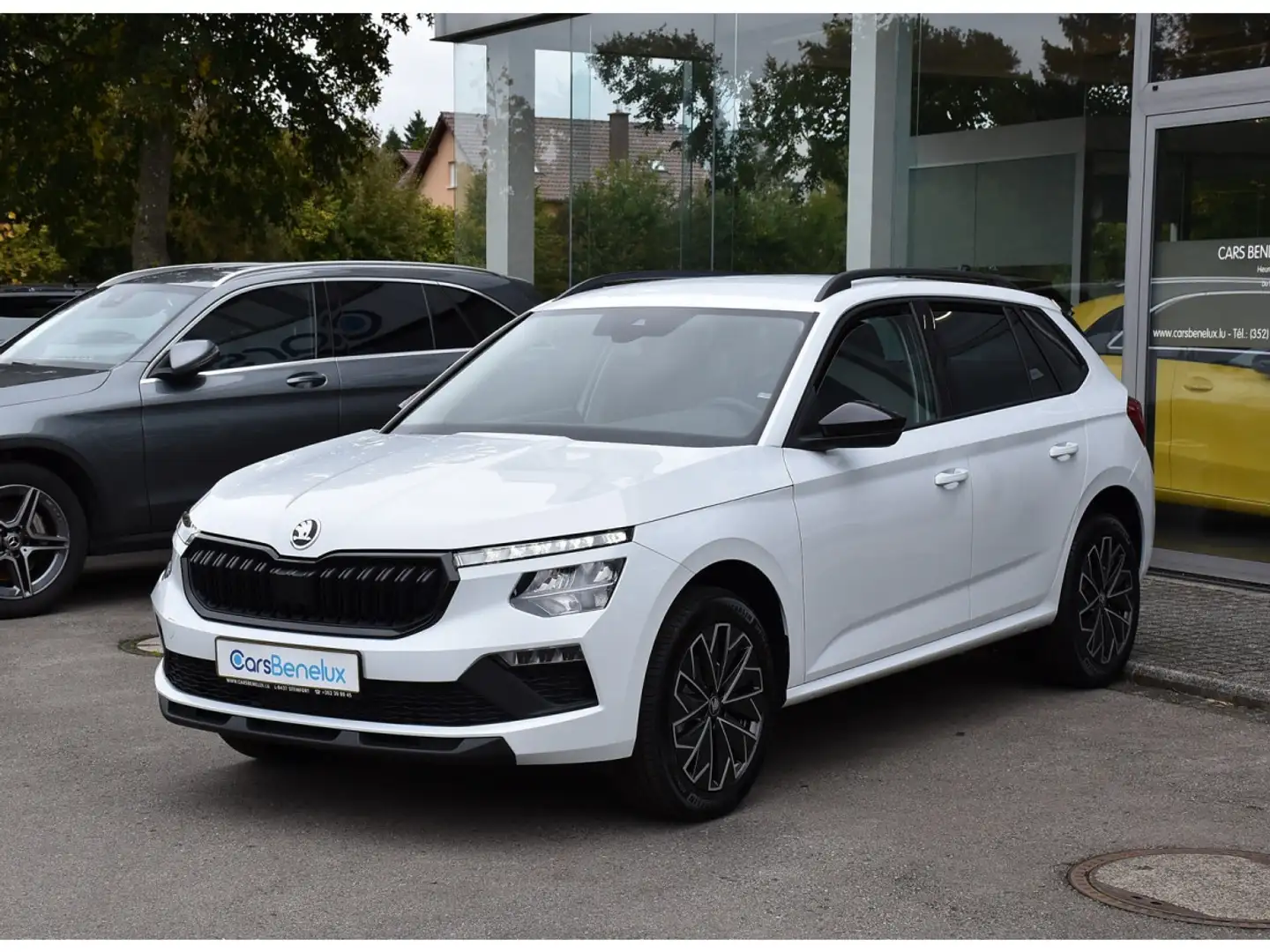 Skoda Kamiq 1.0 TSI 116 DSG Black Dots SG CHFF REGUL LANE NEUF Blanc - 2