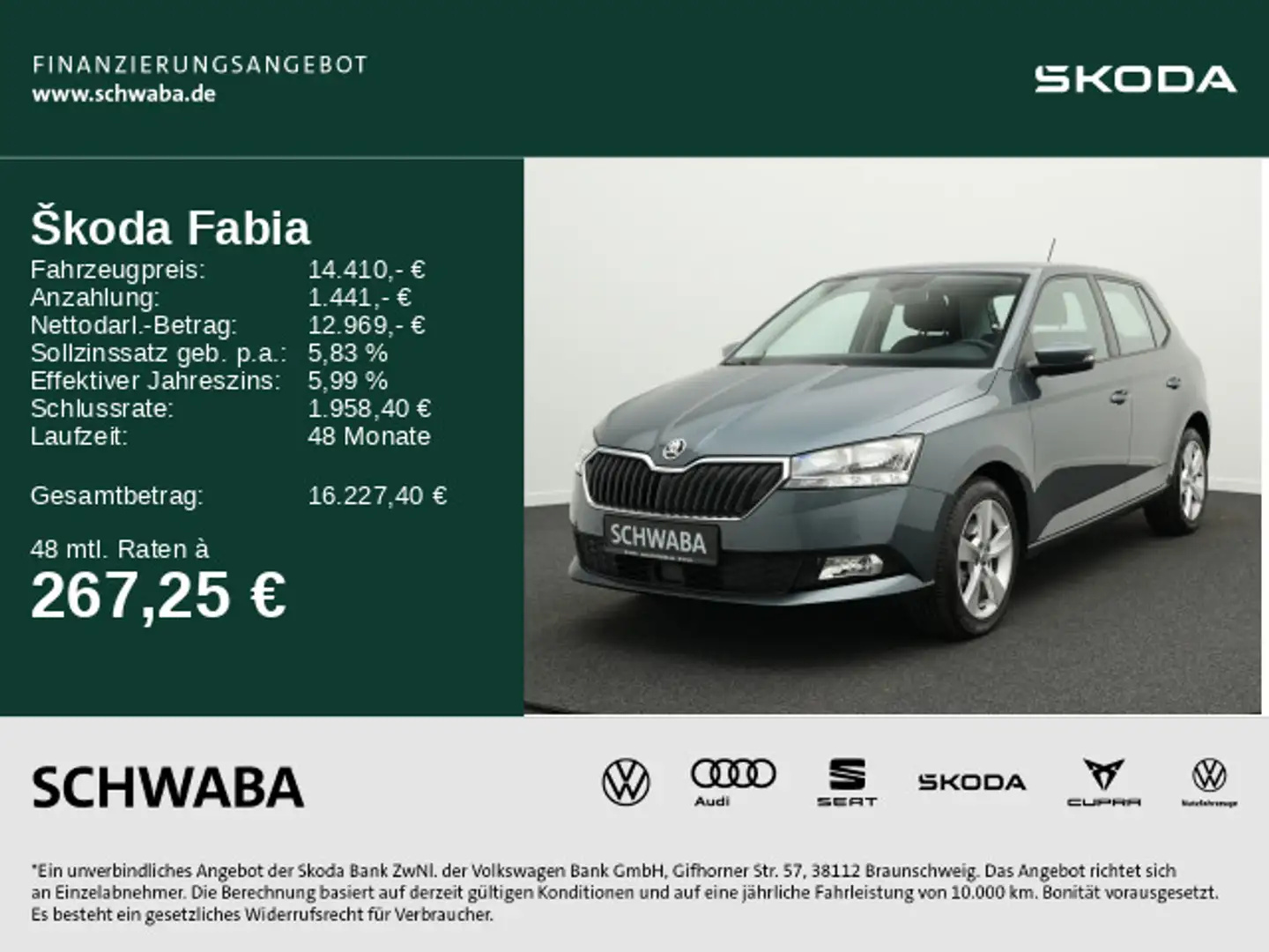 Skoda Fabia Style 1.0 TSI *PDC*GRA*R-KAM*SHZ*NAVI*16"* Grau - 1