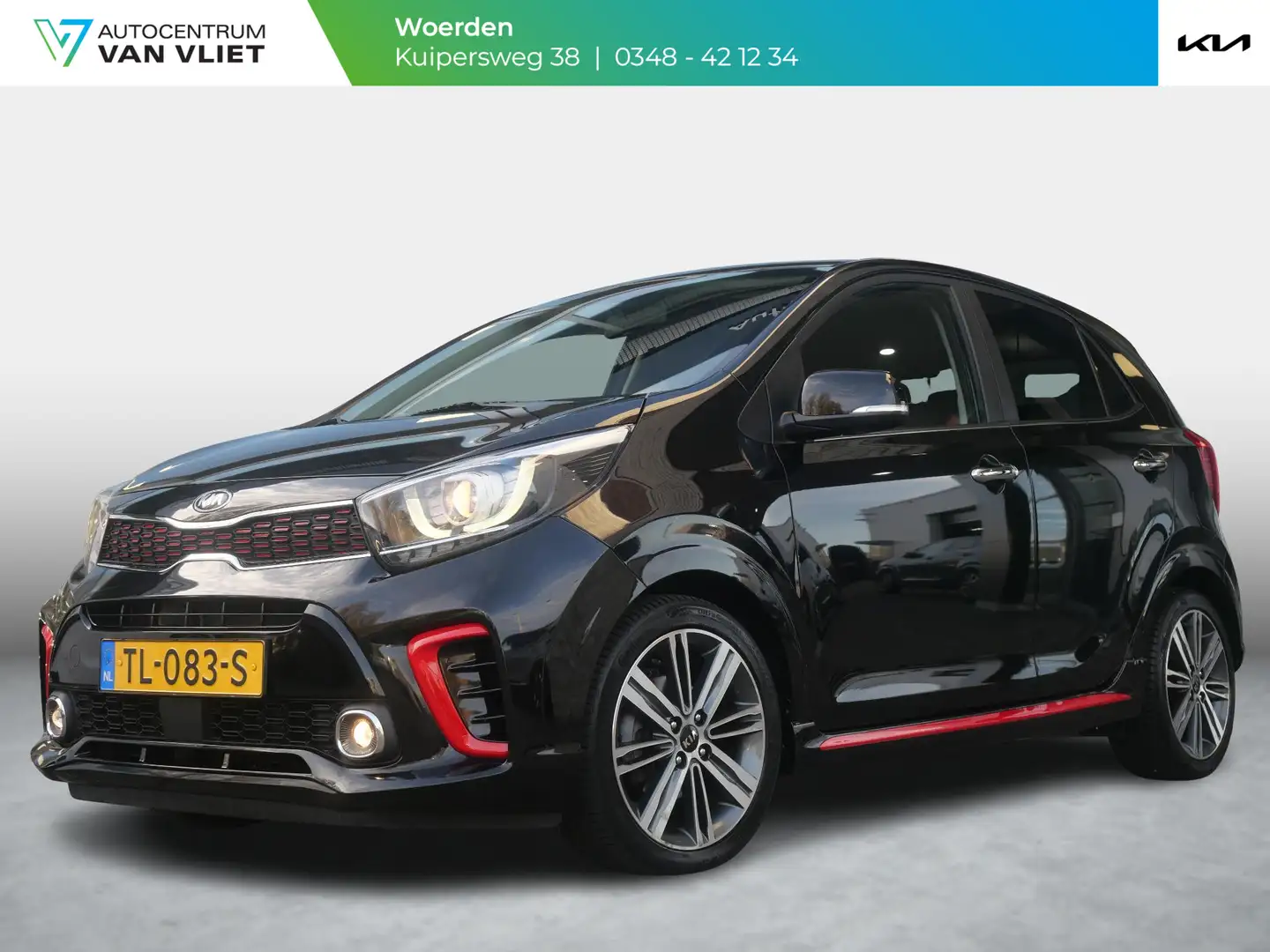 Kia Picanto 1.0 T-GDI GT-Line | Cruise | Clima | Navi | Stoel- Noir - 1