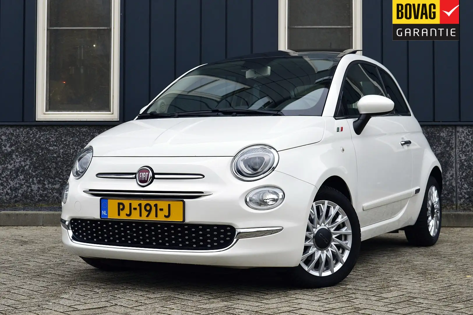 Fiat 500 0.9 TwinAir Turbo Lounge Rijklaarprijs-Garantie Pa Wit - 1