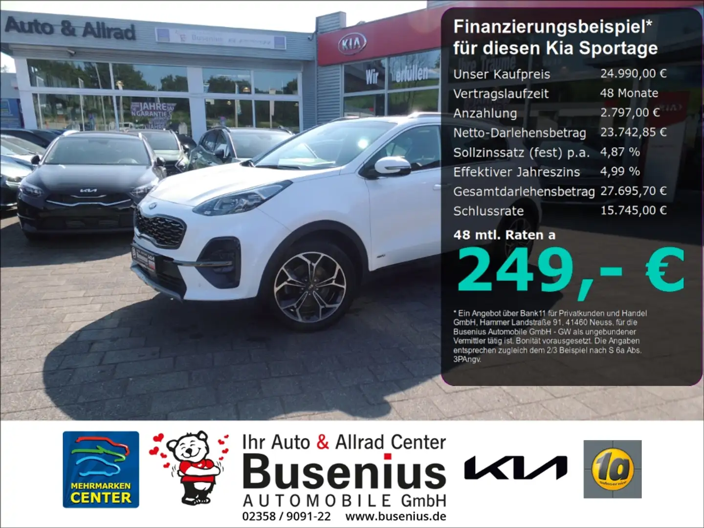 Kia Sportage 1.6 T-GDI DCT AWD GT-Line+Pano+Leder+Tech Wit - 1