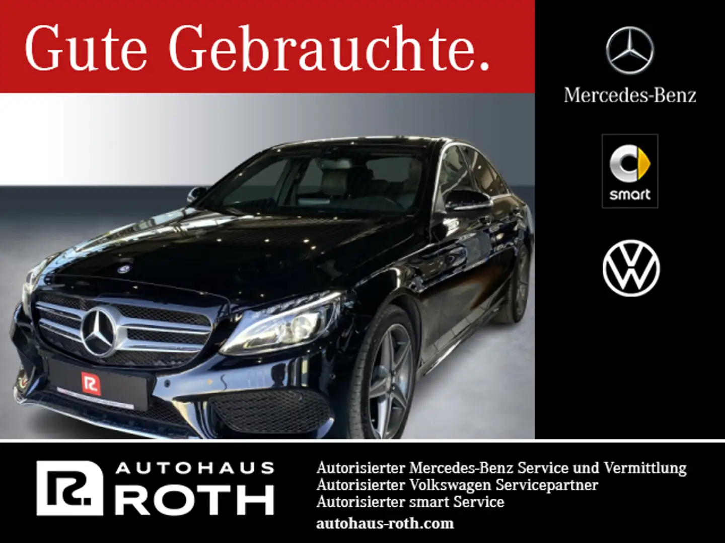 Mercedes-Benz C 180 C 180 AMG Sport LED Parktronic Navi Sitzheizung Schwarz - 1