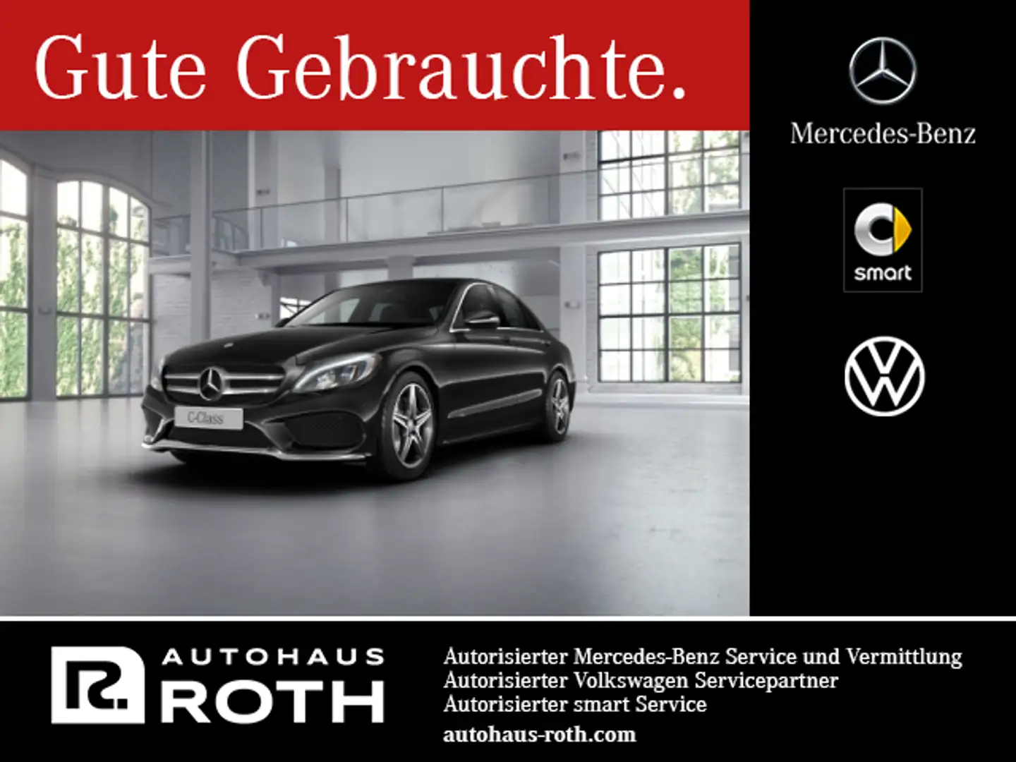 Mercedes-Benz C 180 C 180 AMG Sport LED Parktronic Navi Sitzheizung Noir - 1