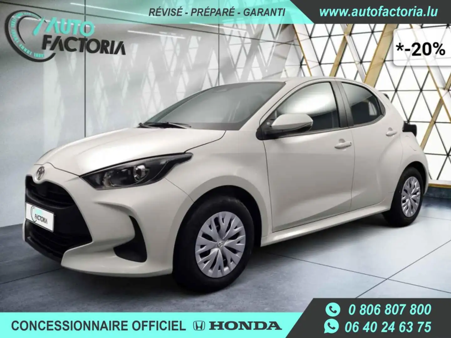 Toyota Yaris -20% 1.5 HYB 116cv BVA +MIRRORLINK+CAM+CLIM Beige - 1