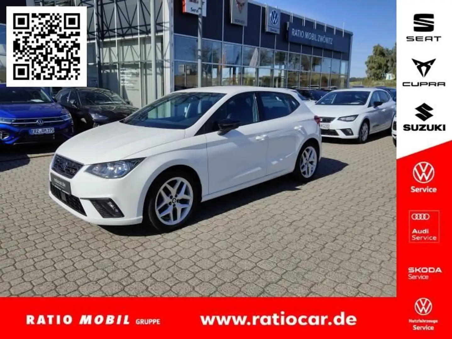 SEAT Ibiza IBIZA FR 1.0 MPI SITZH. TEMPOMAT DAB+ FREISPR. Weiß - 1