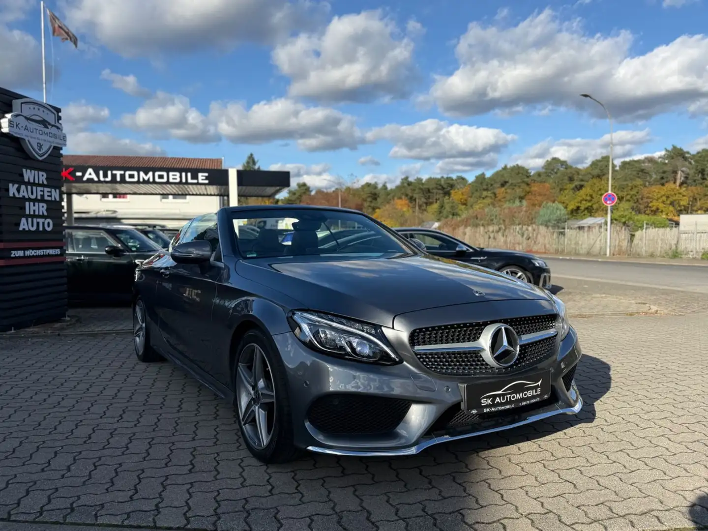 Mercedes-Benz C 220 C220d Cabrio AMG/designo-LANE-KEYLES-ACC-MEMORY Gris - 2