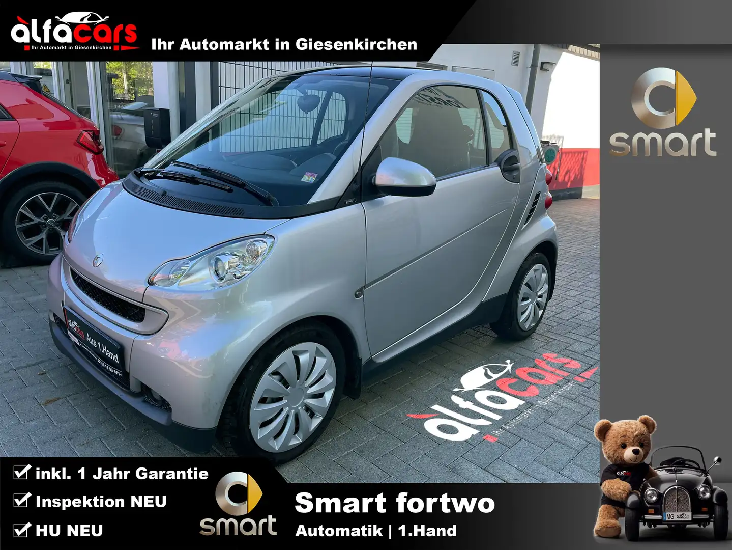 smart forTwo Automatik | 1.Hand | HU 4/27 | Garantie | Silber - 1