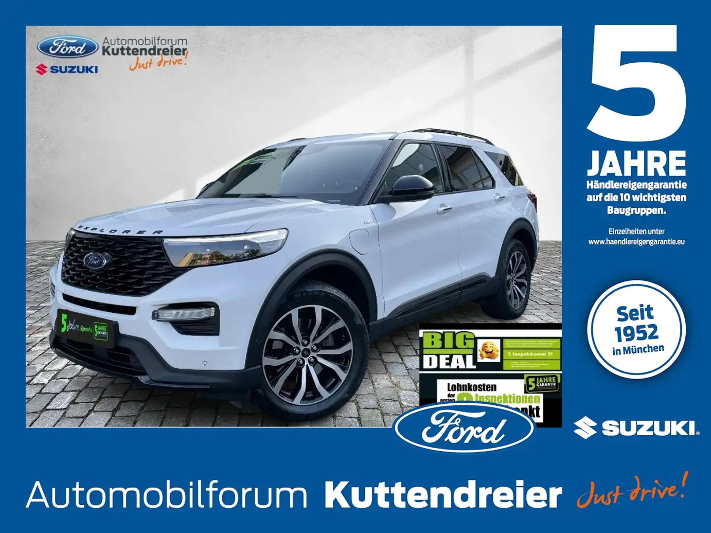 Ford Explorer ST-Line 7-Sitze Navi Kamera Glasdach LED Blanc - 1