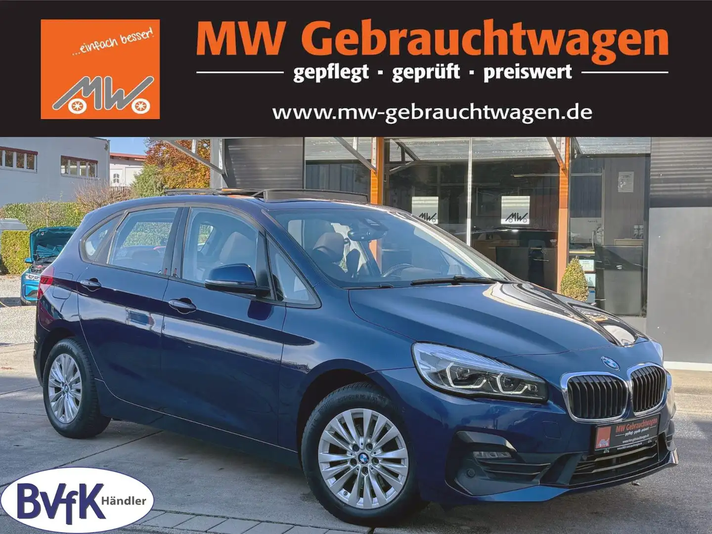 BMW 220 Steptr. Advantage HUD ACC KAM Bleu - 1