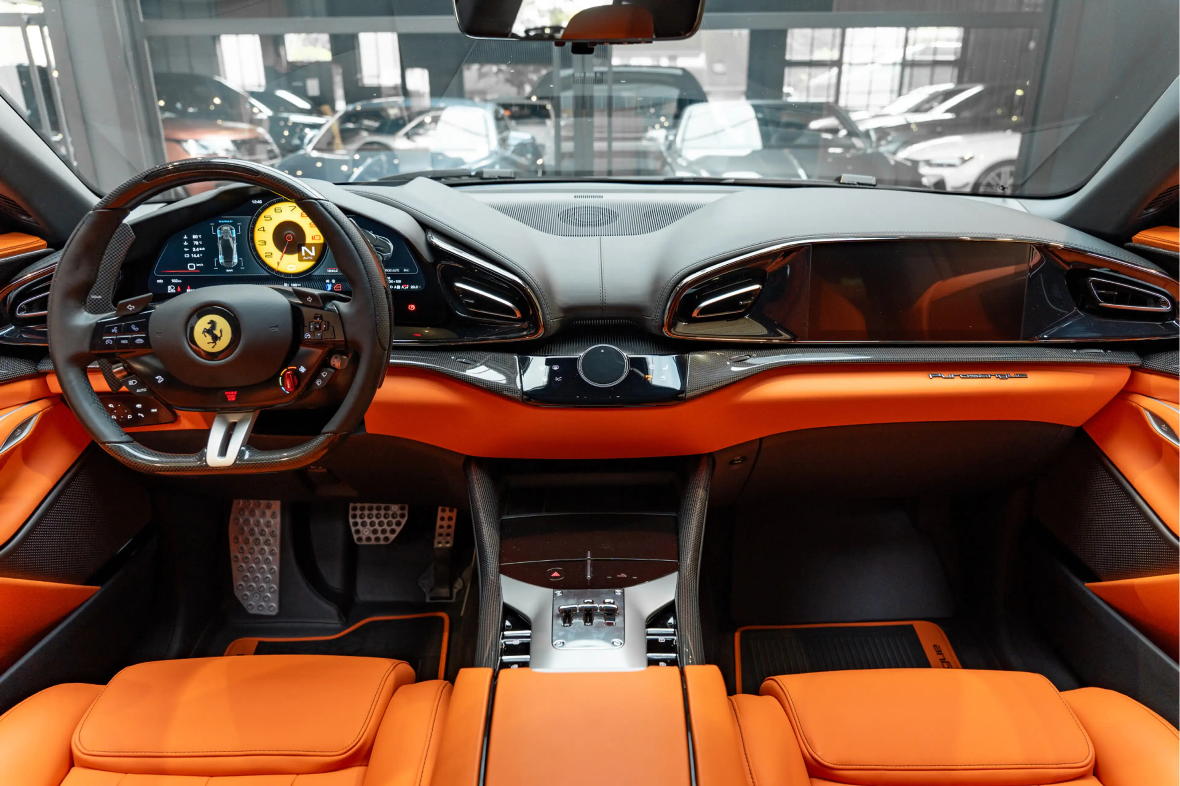 Ferrari Purosangue Airbrushed Shields Arancio Full Carbon 6.5 V12 — photo 37
