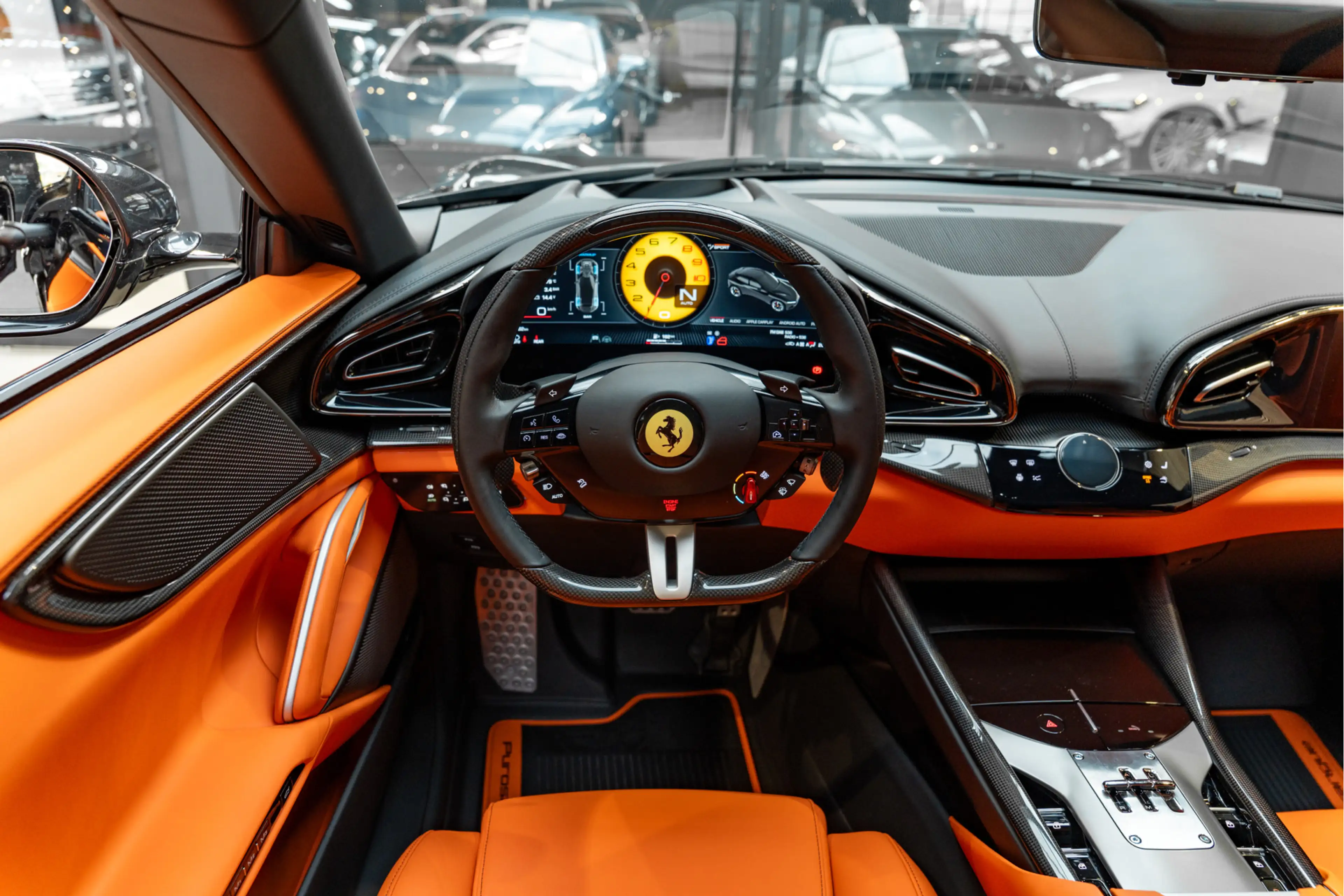 Ferrari Purosangue Airbrushed Shields Arancio Full Carbon 6.5 V12 — photo 7