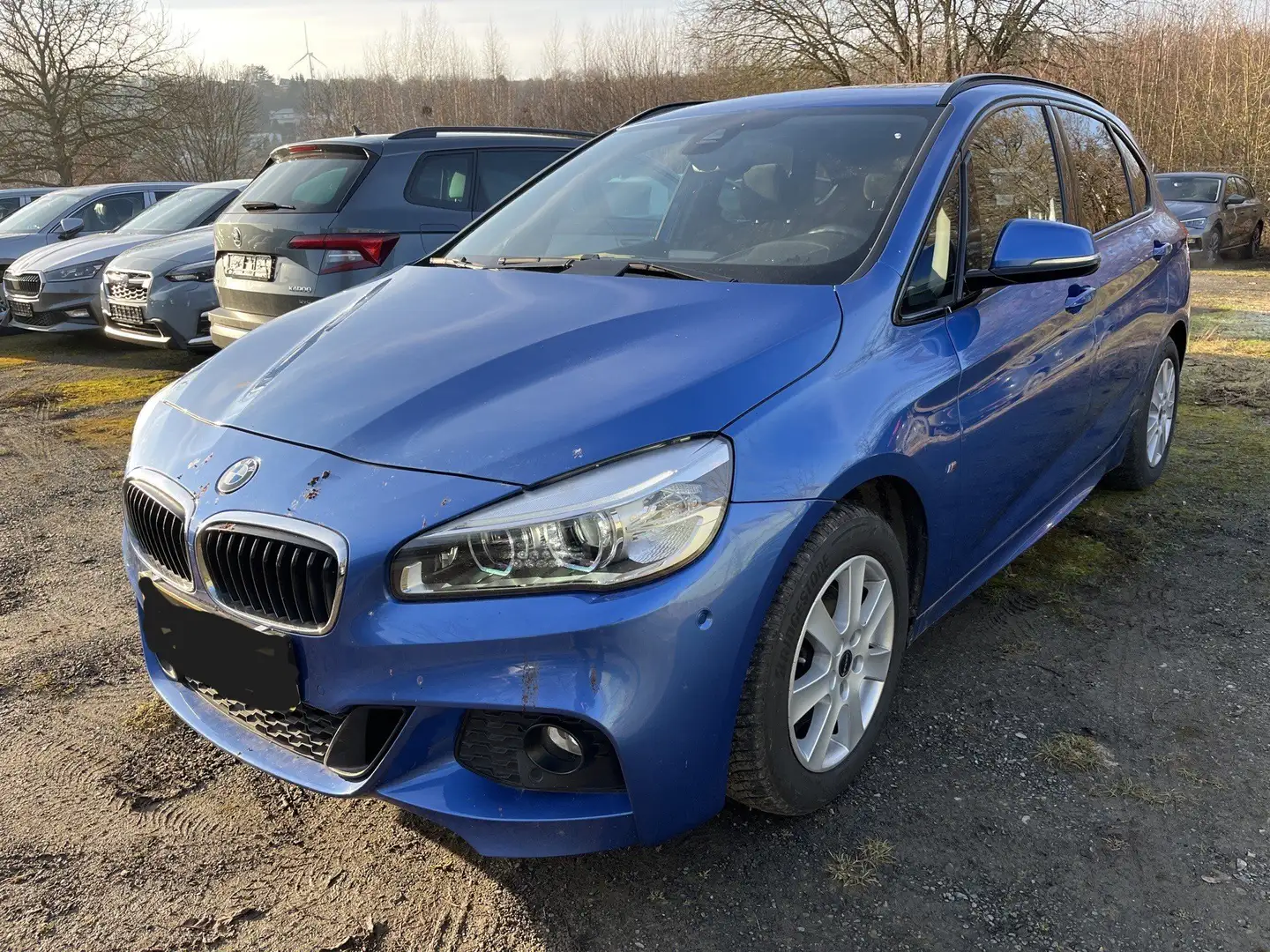 BMW 218 d M Sport Active Tourer Pano LED DDC PDC AHK 17" Bleu - 1
