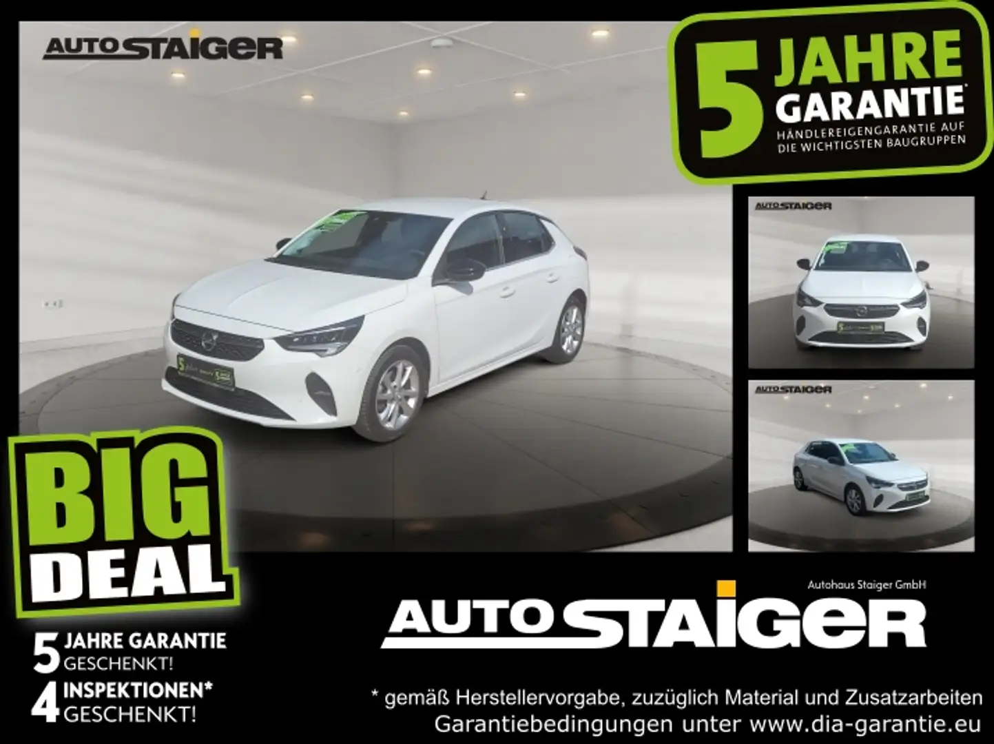 Opel Corsa F 1.2 Turbo Allwetter*Navi*Parksens Weiß - 1