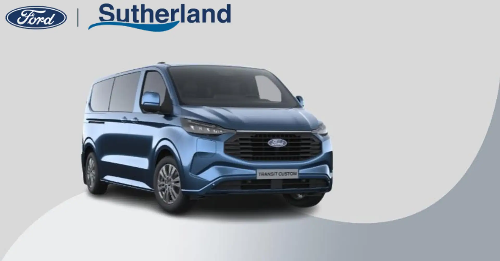 Ford Transit Custom 340 2.5 PHEV L2H1 Limited 233pk | Incl. BTW/BPM | Blauw - 1