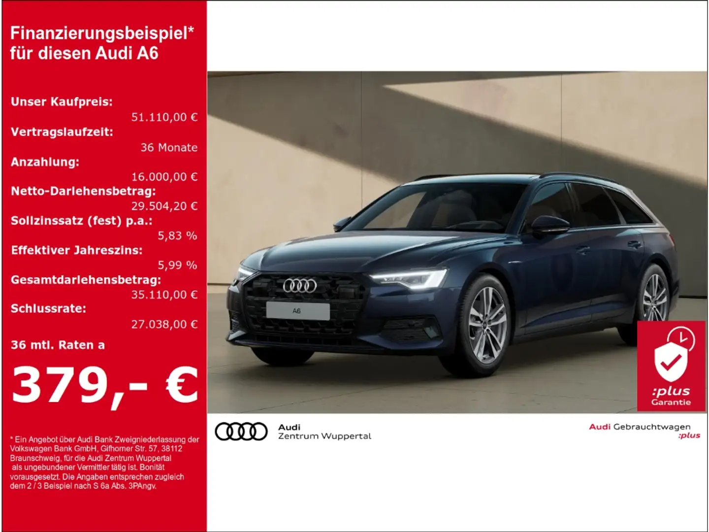 Audi A6 Avant 45 TFSI AHK PANO HEADUP MATRIX ACC DAB Advan Blau - 1