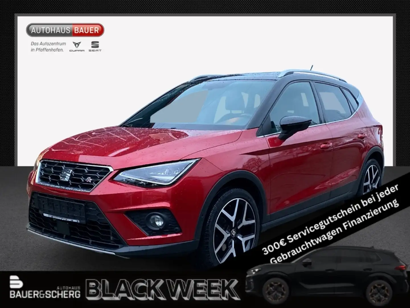 SEAT Arona FR 1.5TSI AHK ABN NAVI+DAB FULLINK VOLLED KAMERA P Rosso - 1