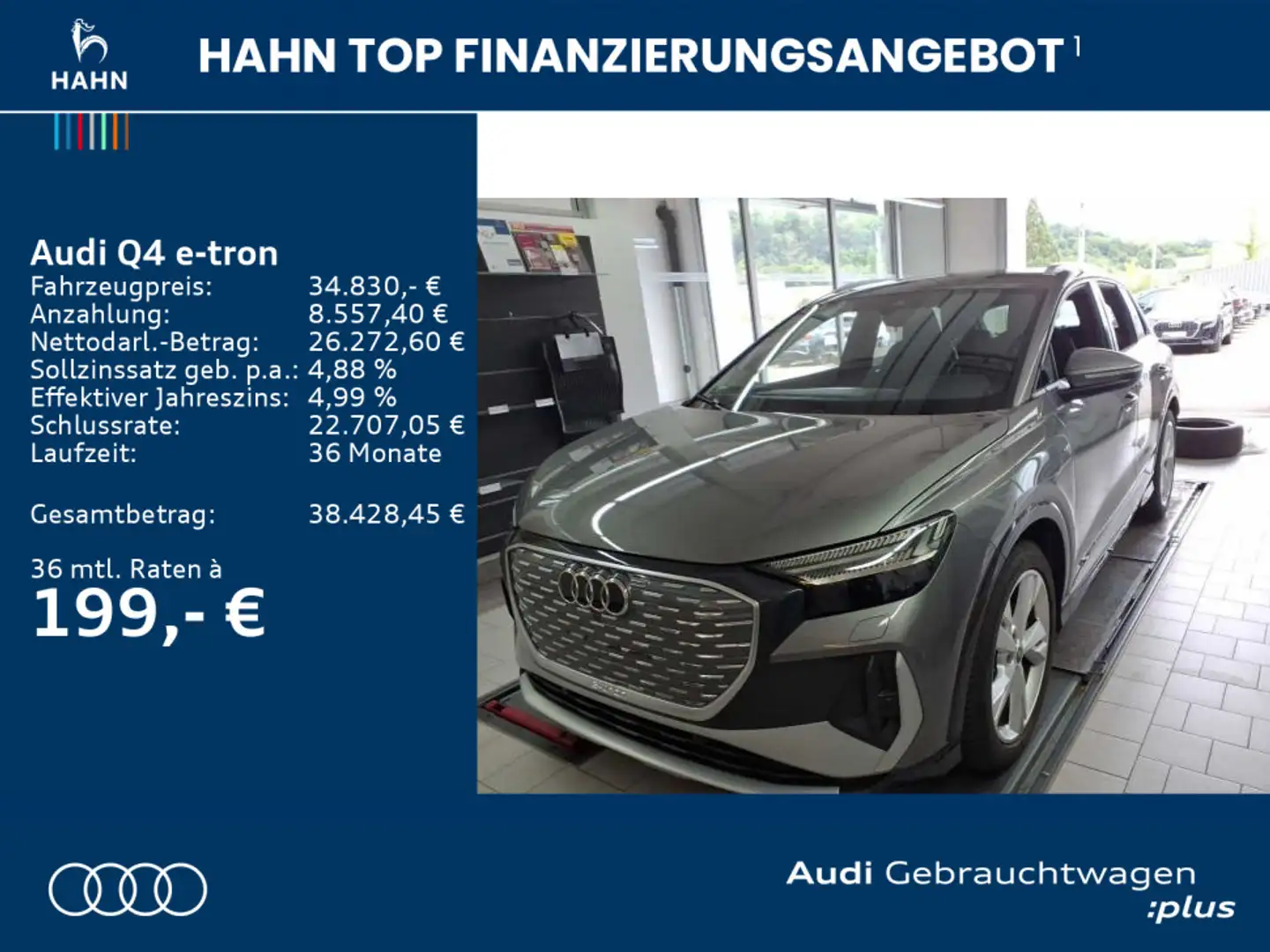Audi Q4 e-tron 40 S-trc AHK PDC Navi Climatr Tempo Grau - 2