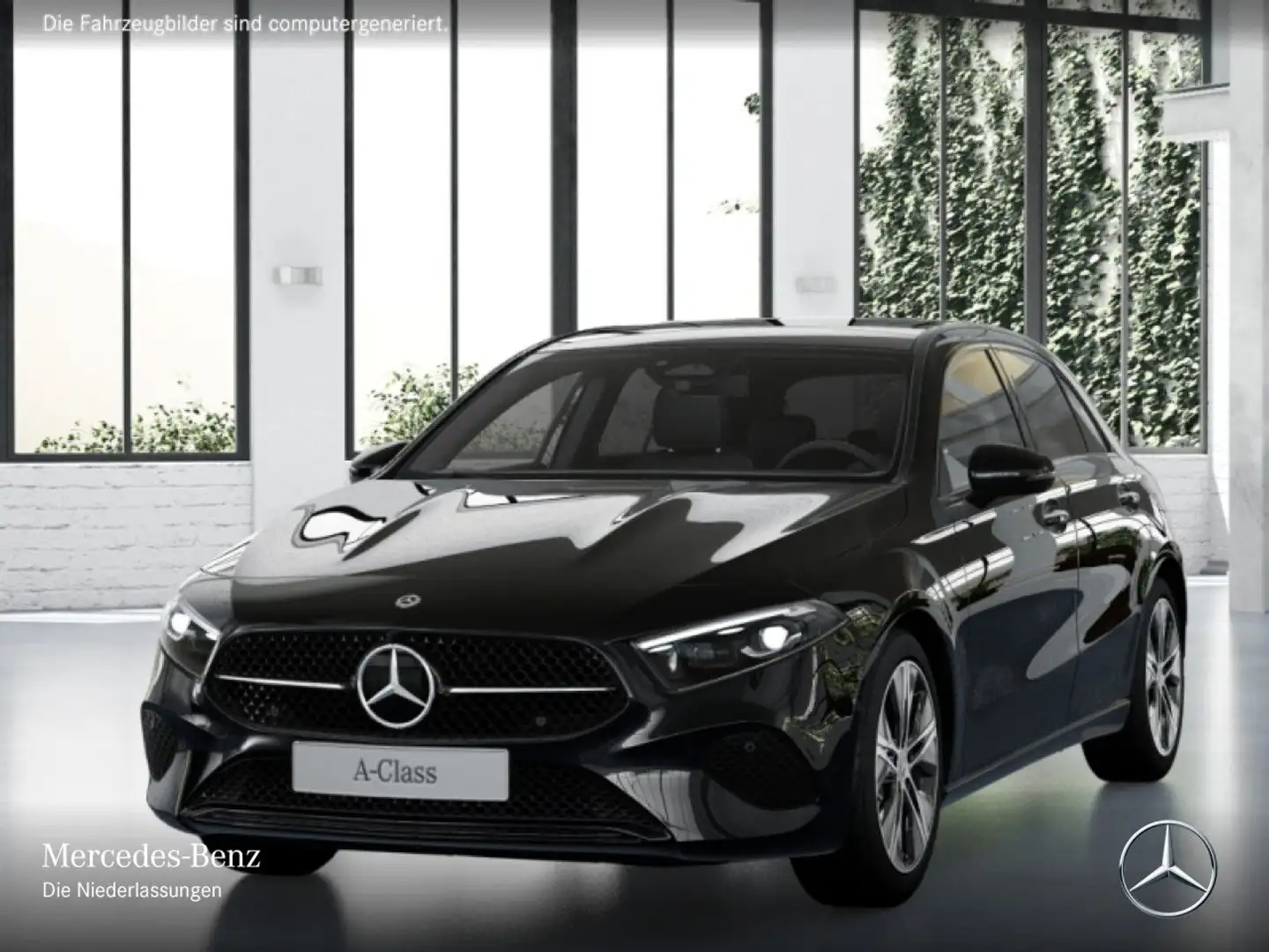 Mercedes-Benz A 180 PROGRESSIVE+NIGHT+PANO+AHK+MULTIBEAM+KAMERA Schwarz - 2