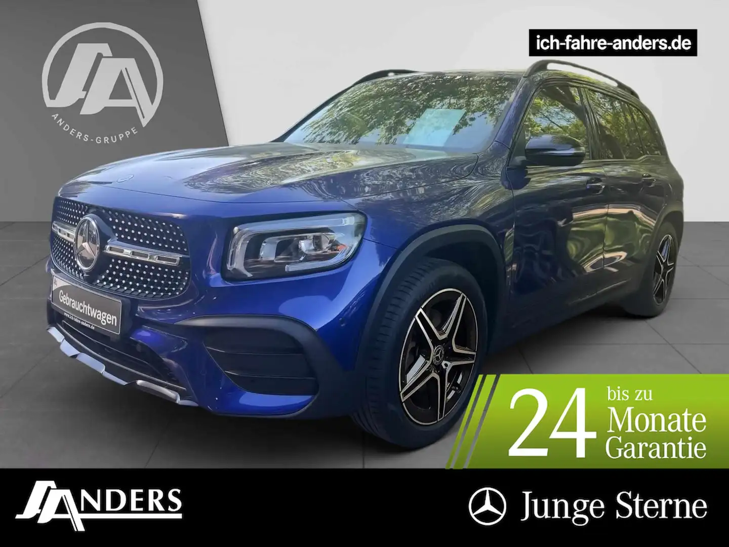Mercedes-Benz GLB 200 d 4M AMG+MBUX+Night+LED+Kamera+AHK+Apple Blauw - 1