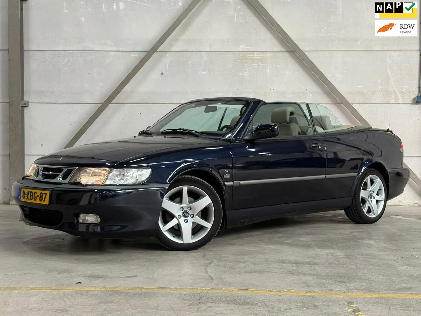 Saab 9-3 Cabrio 1.8t Linear Automaat - Clima - Cruise Niebieski - 1