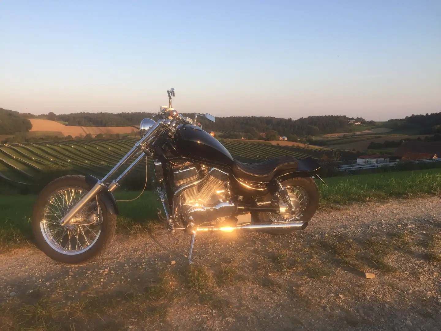 Suzuki Intruder C Umgebaute verlängerte Gabel Negru - 1
