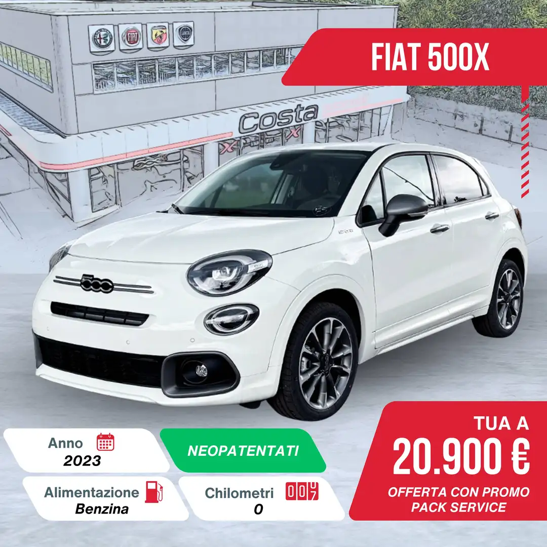Fiat 500X X 1.0 T3 Sport Bianco - 1