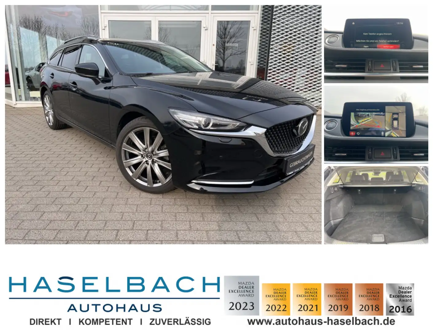 Mazda 6 Exclusive Leder BOSE 360° RFK Sprachstrg Sitzh Log Noir - 1