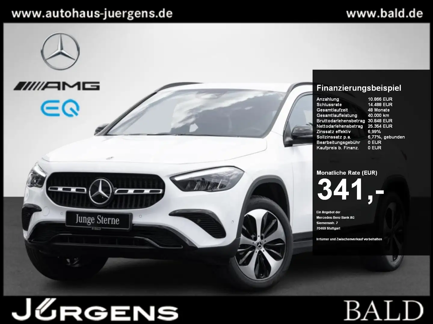 Mercedes-Benz GLA 180 Progressive-Advanced+/LED/Cam/Easy/Night Weiß - 1