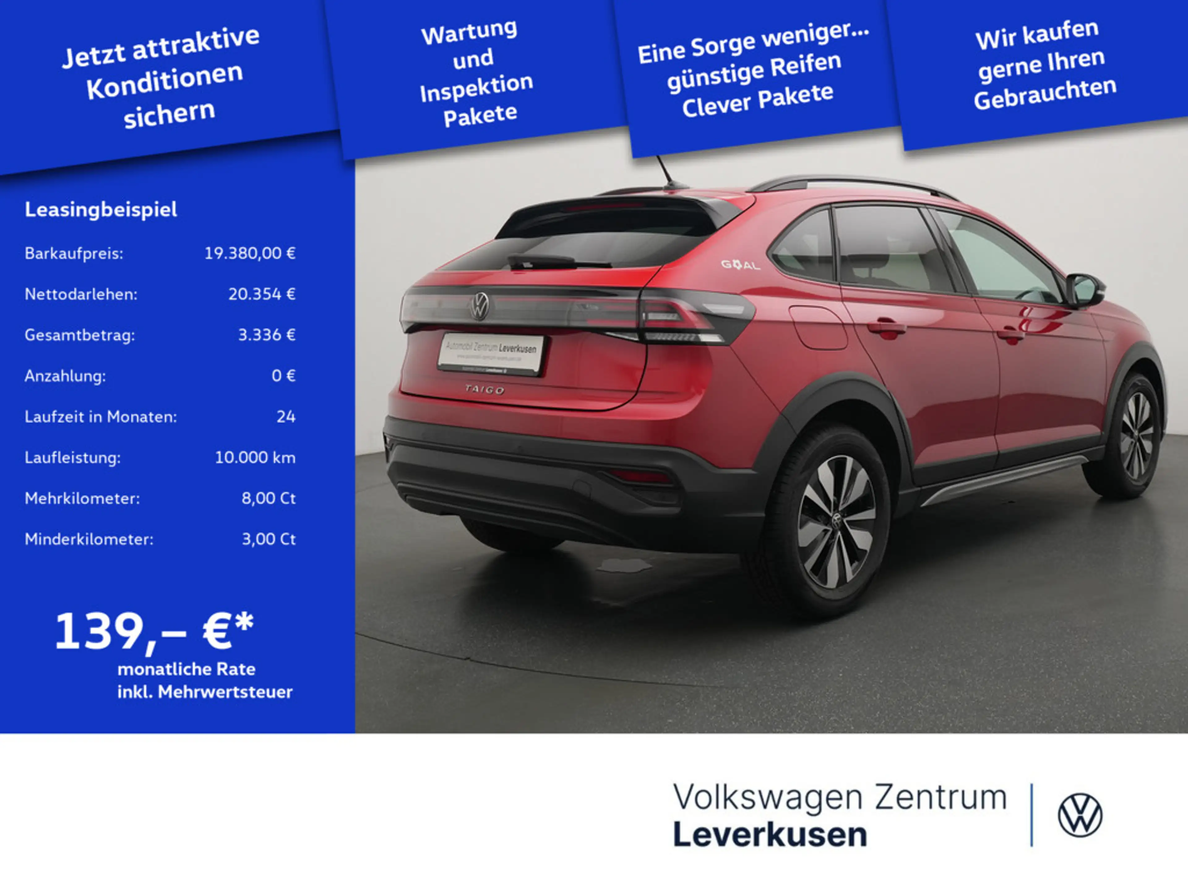 Volkswagen Taigo Goal LED SHZ CARPLAY VIRT ACC NAVI PDC — photo 2