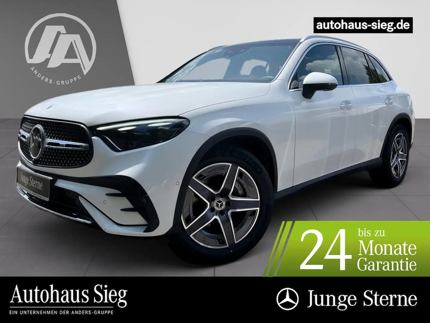Mercedes-Benz GLC 300 d 4M AMG PREMIUM+Pano+Distr+AHK+Key+360° Weiß - 1