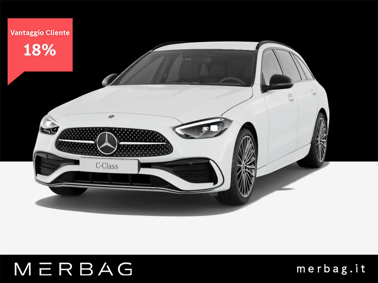 Mercedes-Benz C 200 d Mild hybrid S.W. AMG Line Premium Bianco - 1