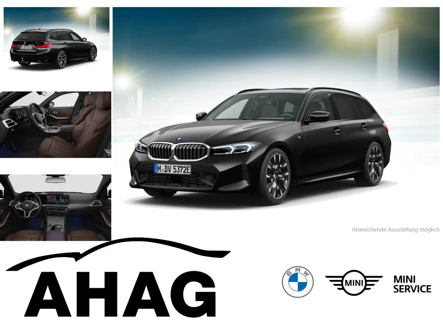 BMW 330 e xDrive Touring Automatic M Sportpaket AHK Noir - 1